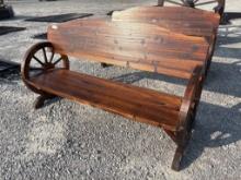 WAGON WHEEL BENCH
