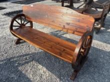 WAGON WHEEL BENCH