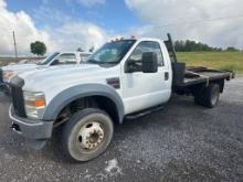 2008 FORD F450 XL FLATBED TRUCK