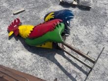 MULTI-COLOR ROOSTER YARD DECOR