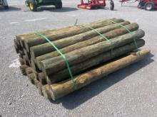 BUNDLE OF (28) WOODEN POSTS