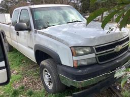 2006 CHEVROLET 2500 EXT. CAB PICKUP TRUCK (INOPERABLE)