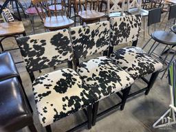 3 Cowhide Pattern Stools