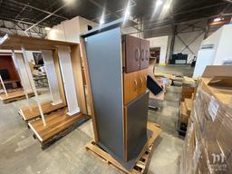 Wooden Office Desk with 3 Drawer Units