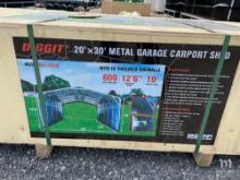 Diggit MSC2030F 20'x30' Metal Garage Carport Shed