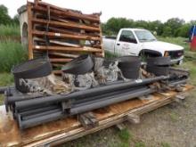 (7) 12' Metal Light Poles w/ Bases