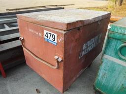 Lot: Jobox Storage box and (6) Safety Cans