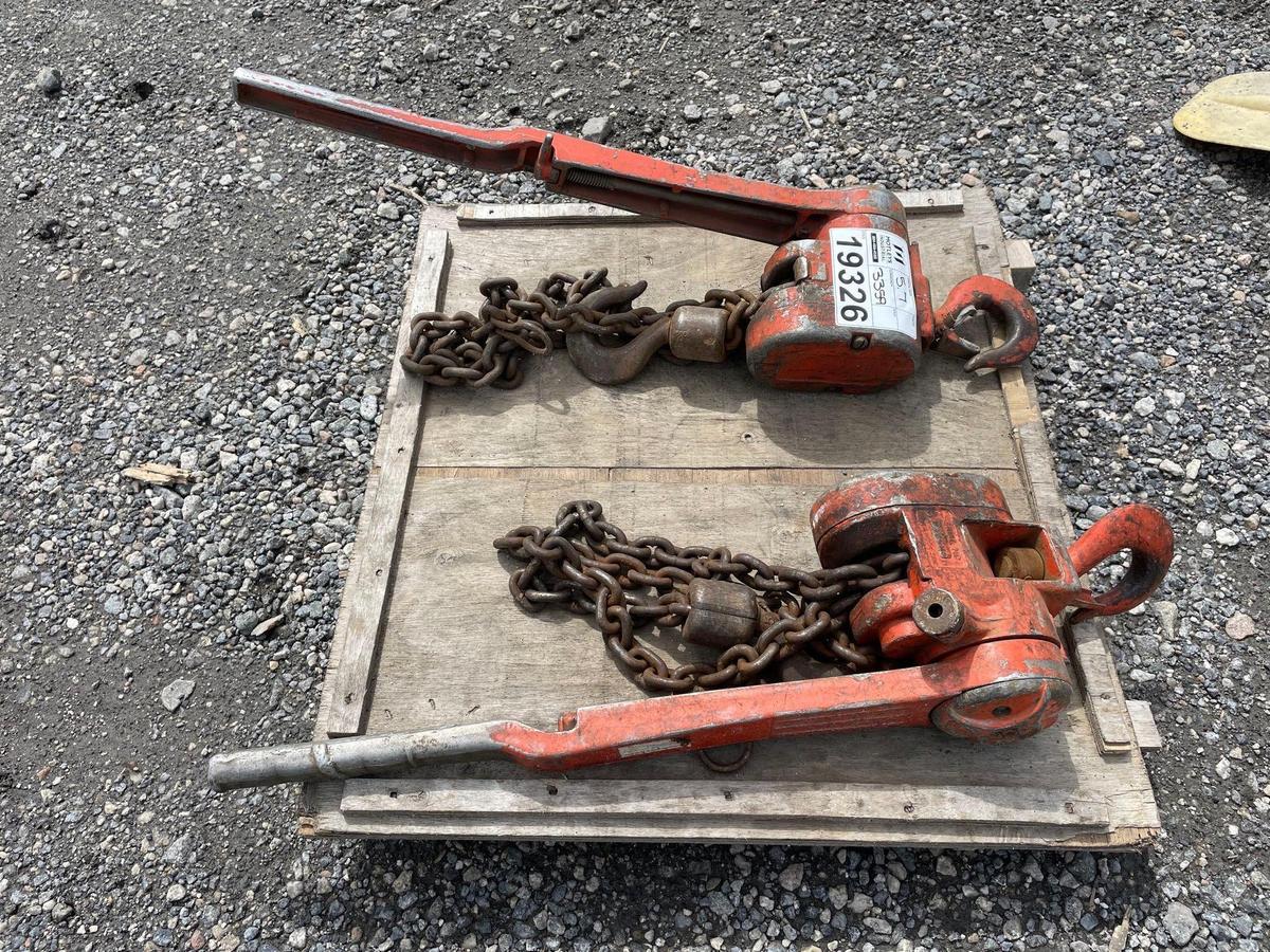 (2) CM 1 Ton Chain Come-Alongs