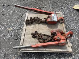(2) CM 1 Ton Chain Come-Alongs