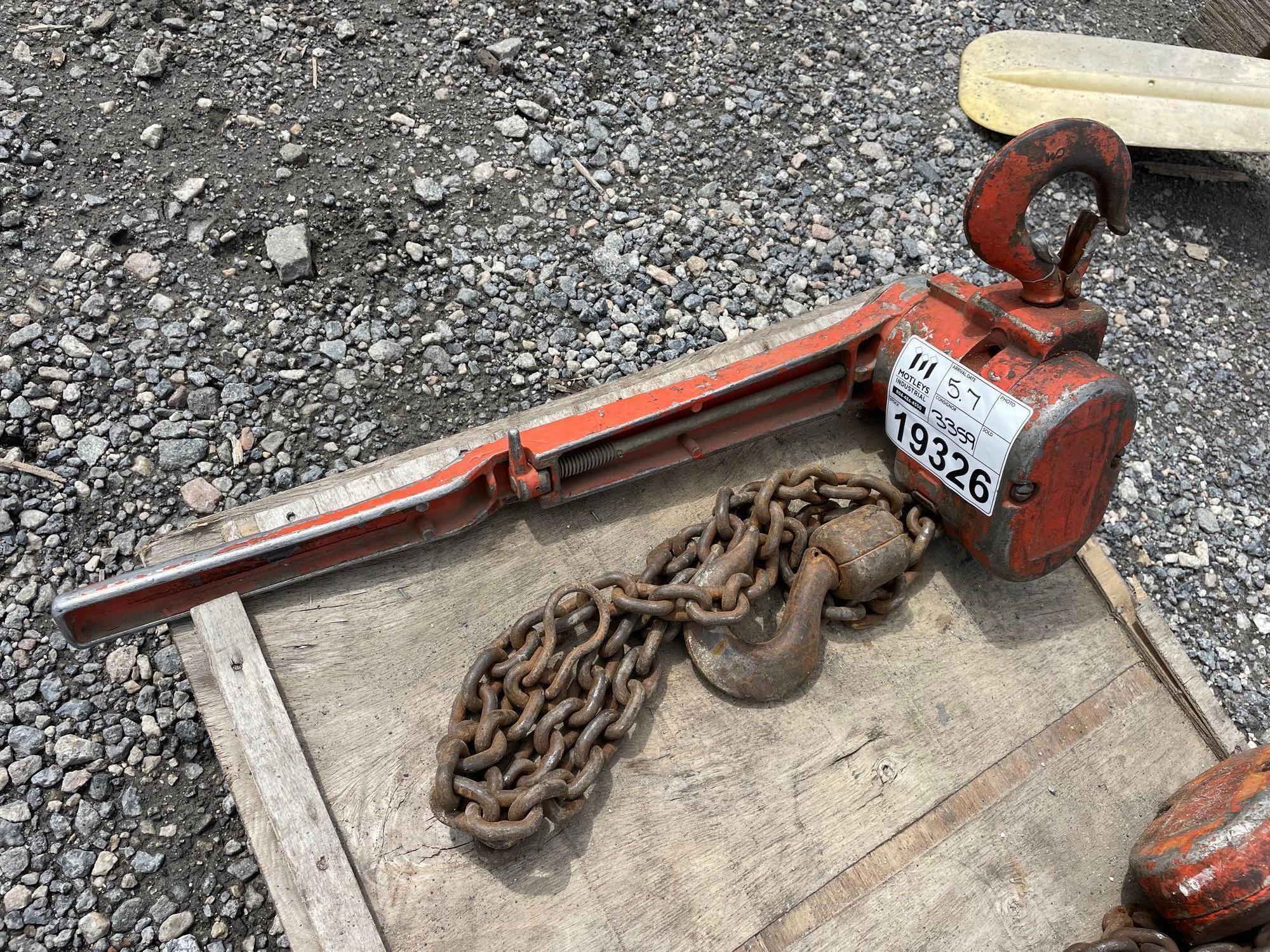 (2) CM 1 Ton Chain Come-Alongs