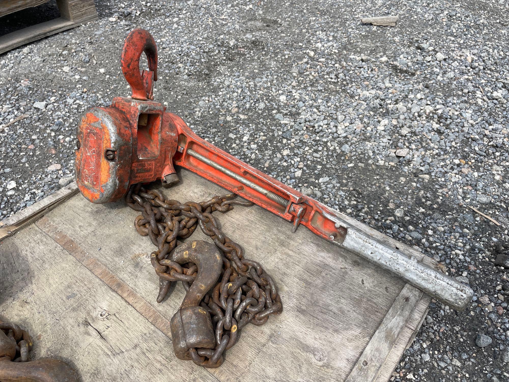 (2) CM 1 Ton Chain Come-Alongs