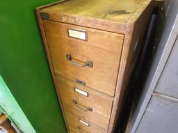 (2) File Cabinets: Wood and Steel