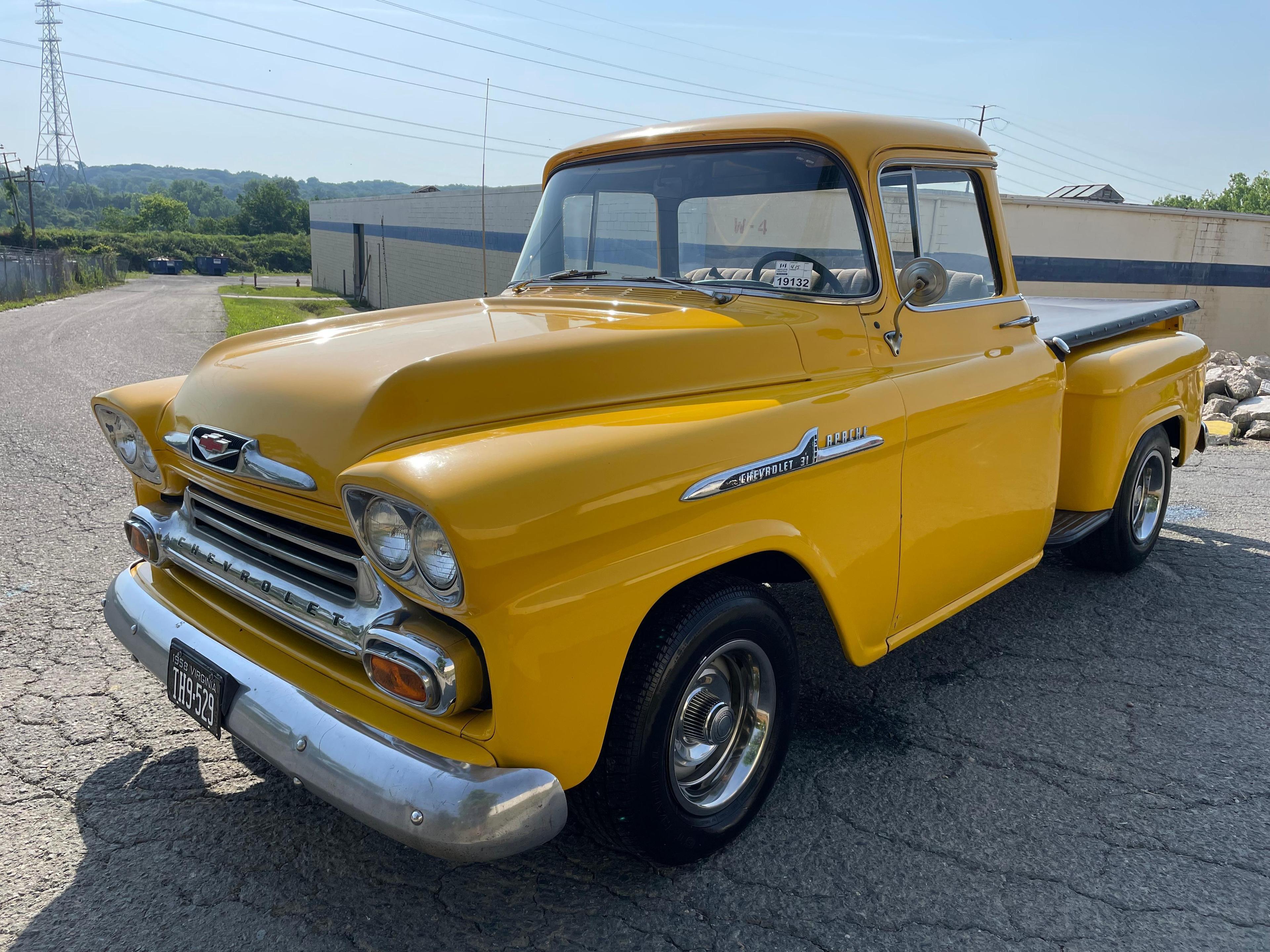 1958 Chevrolet Apache 3100 1/2 Ton Step-Side Pickup Truck