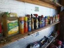 Shelf Lot: Various Shop Lubricants and Chemicals