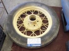 Ford Model T Wire Wheel, 4.75/5.0-19 4-Ply