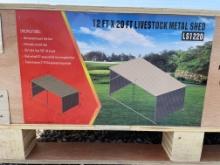 12 ft x 20 ft Metal Livestock Shelter