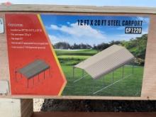 12 ft x 20 ft Steel Carport Shed