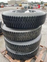 (4) GoodYear G399a LHS Truck Tires