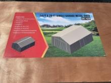 14 ft 20 ft Single Garage Metal Shed