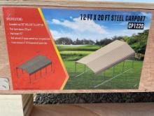 12 ft x 20 ft Steel Carport Shed