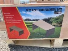 12 ft x 20 ft Metal Livestock Shelter
