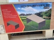 12 ft x 20 ft Metal Livestock Shelter