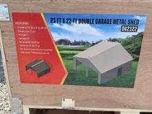 23 ft 22 ft Double Garage Metal Shed