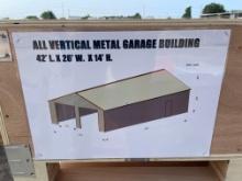 26 ft x 42 ft Double Garage Metal Barn Shed (BOX A + BOX B)