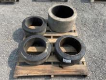 (4) Forklift Tires