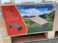 12 ft x 20 ft Metal Livestock Shelter