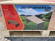 12 ft x 20 ft Metal Livestock Shelter