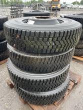 (4) Michelin XZE2 Truck Tires