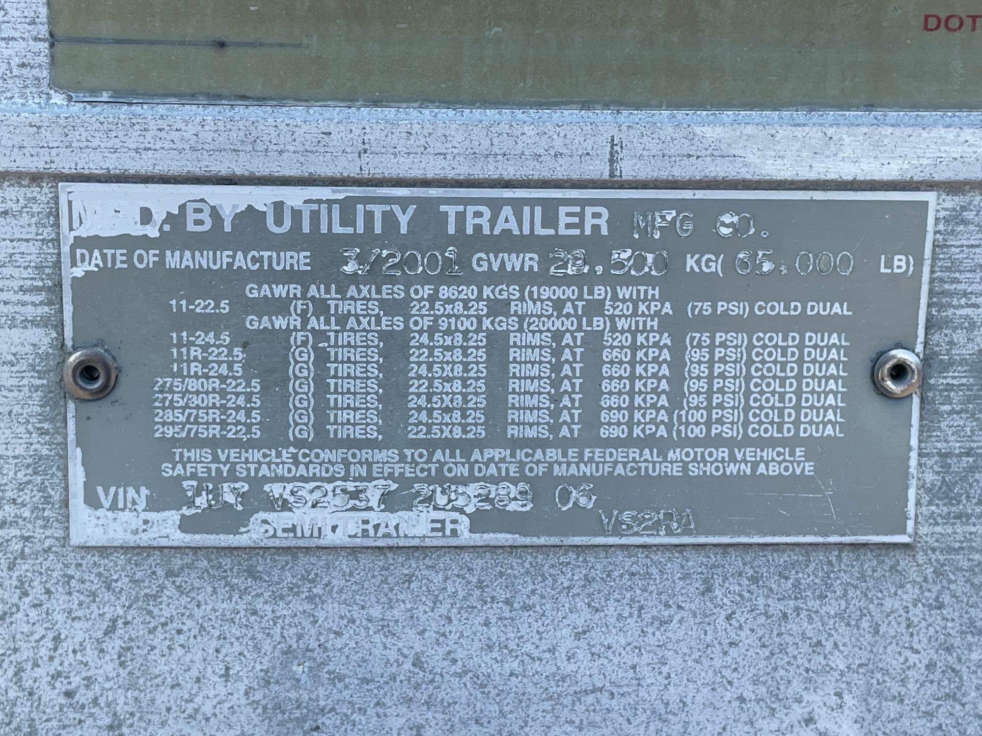 2002 Utility 3000R 53' Reefer Trailer