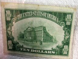 1929 $10 Bank of Amer Nat Trust and Savings San Francisco