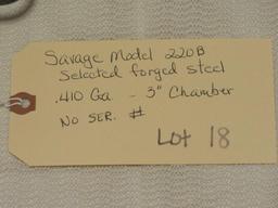 Savage Model 220B Selected forged Steel .410 ga.