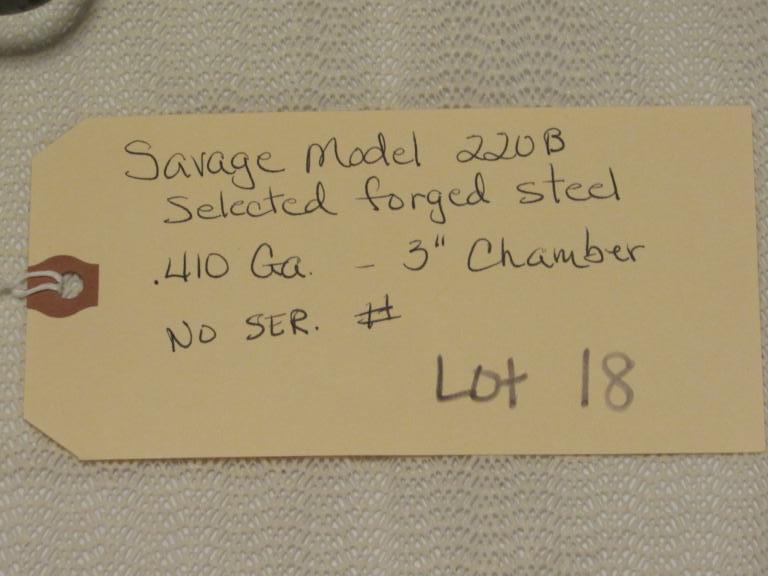 Savage Model 220B Selected forged Steel .410 ga.