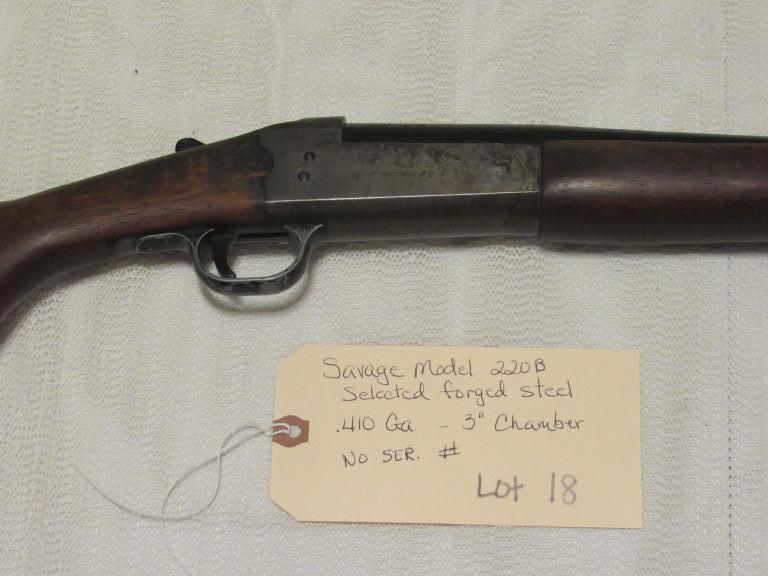 Savage Model 220B Selected forged Steel .410 ga.