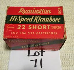 500 - Remington Kleanbore 22 Short