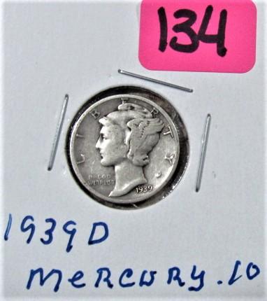 1939-D Mercury Dime