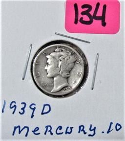 1939-D Mercury Dime