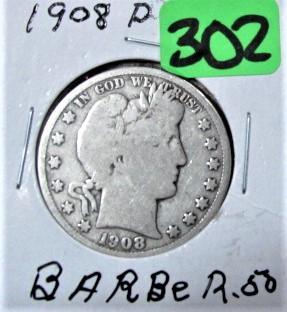 1908-D Barber Half