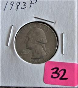 1983-P Washington Quarter