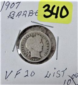 1907 Barber Dime