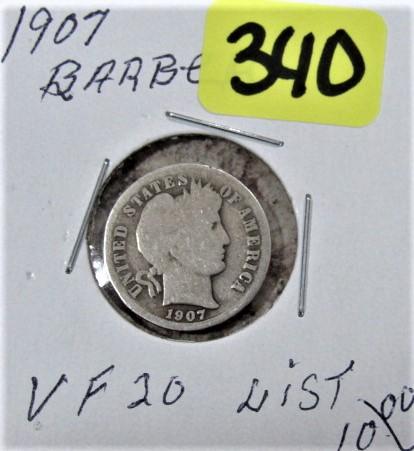 1907 Barber Dime