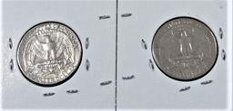 1986-D, 1982-D Washington Quarters