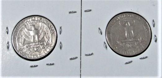 1986-D, 1982-D Washington Quarters