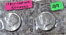 1984-D, 86-D Kennedy Halves