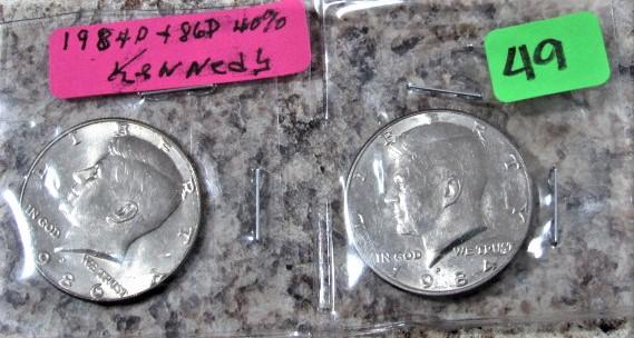 1984-D, 86-D Kennedy Halves