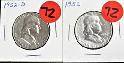 1952 PD Franklin Halves