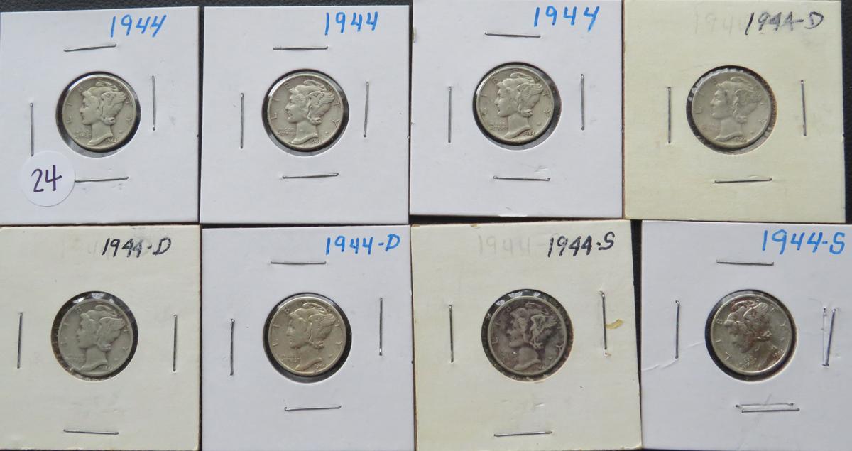 (8) Mercury Dimes